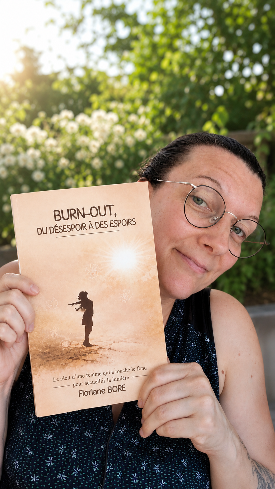 Couverture du livre Burn-Out, du désespoir à des espoirs de Floriane, témoignage sur le burn-out, la charge mentale et la reconstruction.